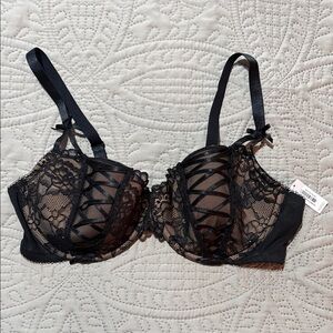 Elegant Black Lace Bra & Panty Set